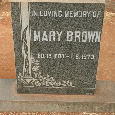 BROWN Mary 1888-1973