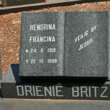 BRITZ Hendrina Francina 1919-1998