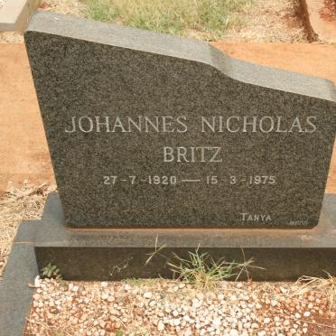 BRITZ Johannes Nicholas 1920-1975