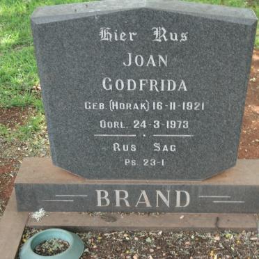 BRAND Joan Godfrida  nee HORAK 1921-1973