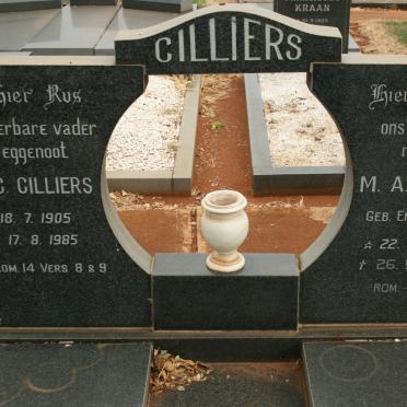 CILLIERS P.G.C. 1905-1985 &amp; M.A. ENGELBRECHT 1904-1996