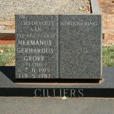 CILLIERS Hermanus Gerhardus Grove 1915-1982