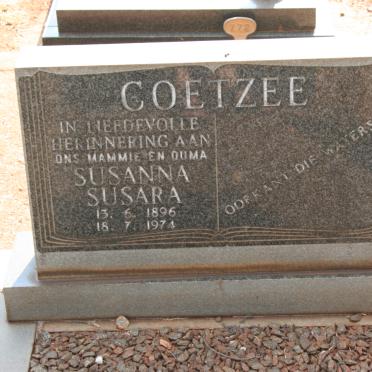 COETZEE Susanna Susara 1896-1974