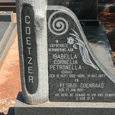 COETZER Petrus Coenraad 1919- &amp; Isabella Cornelia Petronella 1922-1997