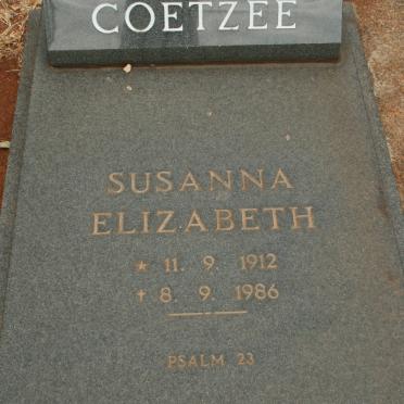 COETZEE Susanna Elizabeth 1912-1986