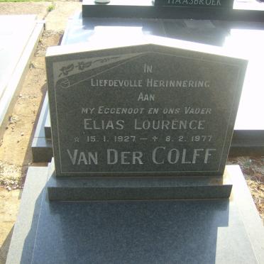 COLFF Elias Lourence, van der 1927-1977