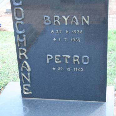 COCHRANE Bryan 1938-1989 &amp; Petro 1940-