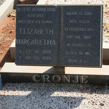 CRONJE Elizabeth Margaretha 1898-1989