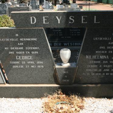 DEYSEL George 1896-1978 &amp; Wilhelmina Jacoba VAN VUUREN 1898-1980