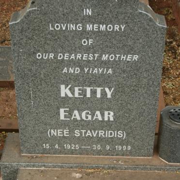 EAGAR Ketty nee STAVRIDIS 1925-1999