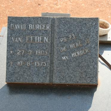 EEDEN David Burger, van 1905-1975