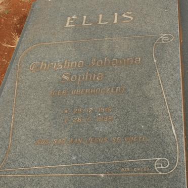 ELLIS Christina Johanna Sophia nee OBERHOLZER 1915-1988