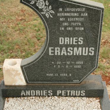 ERASMUS Andries Petrus 1958-1992