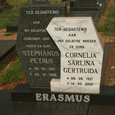 ERASMUS Stephanus Petrus 1913-1988 &amp; Cornelia Sarlina Gertruida 1921-2002