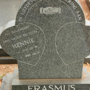 ERASMUS Hennie 1939-1983