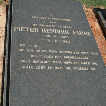 FAURE Pieter Hendrik 1938-1993