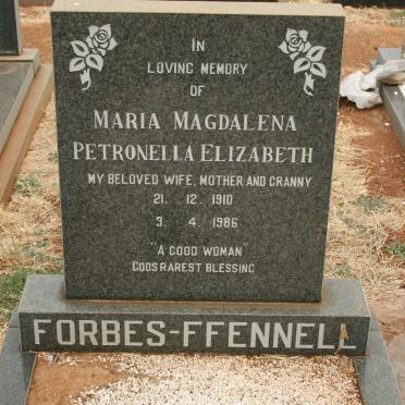 FFENNELL Maria Magdalena Petronella Elizabeth, Forbes 1910-1986