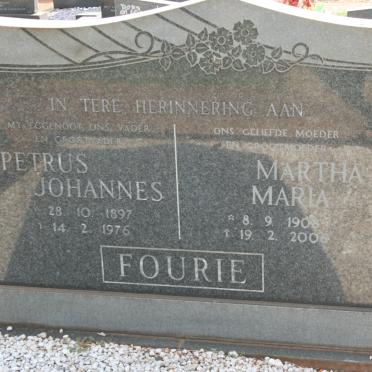 FOURIE Petrus Johannes 1897-1976 &amp; Martha Maria 1908-2006