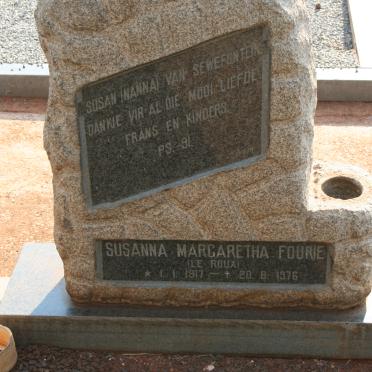 FOURIE Susanna Margaretha nee LE ROUX 1917-1976