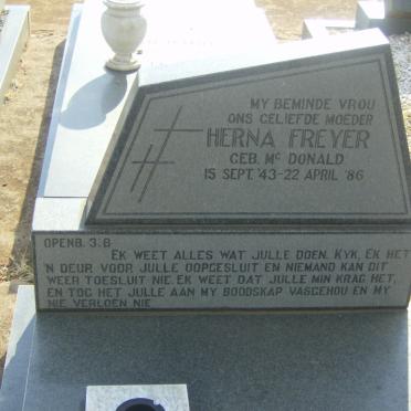 FREYER Herna nee McDONALD 1943-1986
