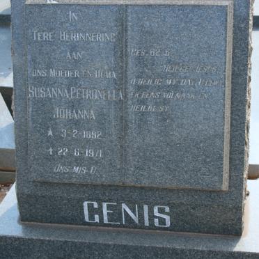 GENIS Susanna Petronella Johanna 1892-1971
