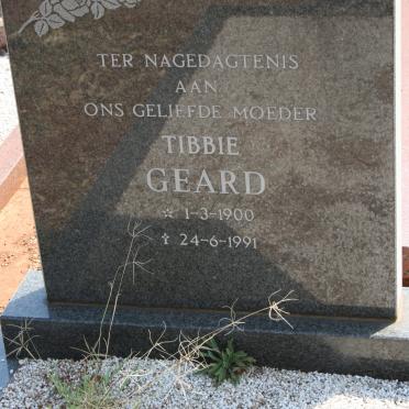 GEARD Tibbie 1900-1991