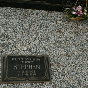 GERBER Stephanus 1912-1984 &amp; Johanna C. FRANKEN 1923-2006 :: GERBER Stephen 1954-1990