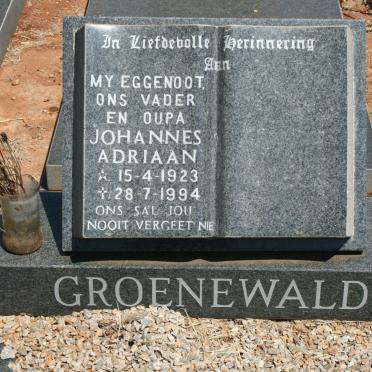 GROENEWALD Johannes Adriaan 1923-1994