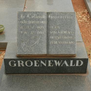GROENEWALD 1929-1984