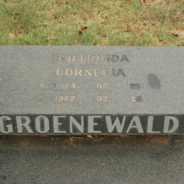 GROENEWALD Gertruida Cornelia 1924-1992