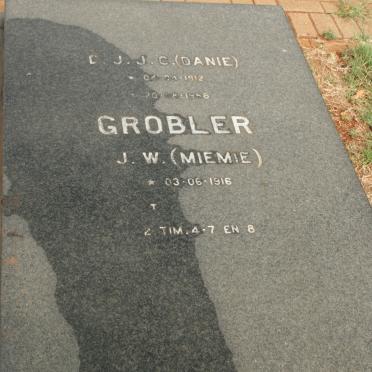 GROBLER D.J.J.C. 1912-19?8 &amp; J.W. 1916-