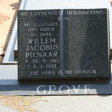GROVE Willem Jacobus Pienaar 1919-1992
