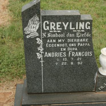 GREYLING Andries Francois 1921-1992