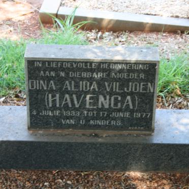 HAVENGA Dina Alida nee VILJOEN 1933-1977