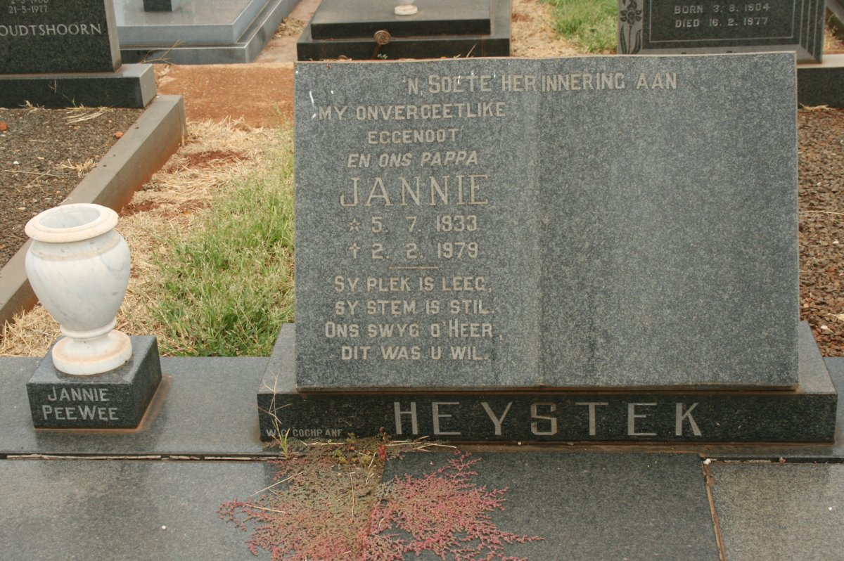 HEYSTEK Jannie 1933-1979