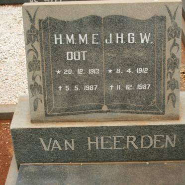 HEERDEN J.H.G.W., van 1912-1987 &amp; H.M.M.E. 1913-1987