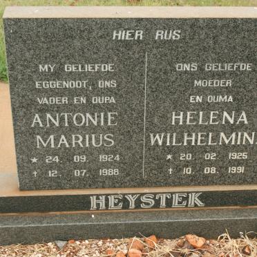 HEYSTEK Antonie Marius 1924-1988 &amp; Helena Wilhelmina 1925-1991