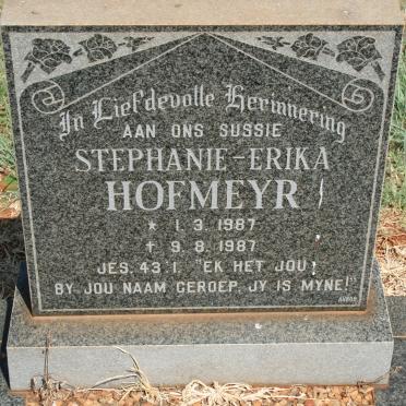 HOFMEYR Stephanie-Erika 1987-1987