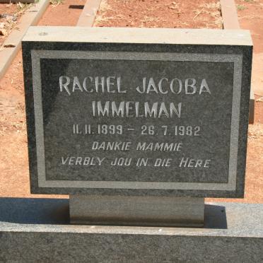 IMMELMAN Rachel Jacoba 1899-1982