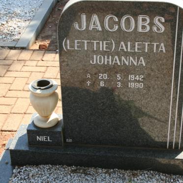 JACOBS Aletta Johanna 1942-1990