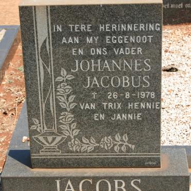 JACOBS Johannes Jacobus -1978