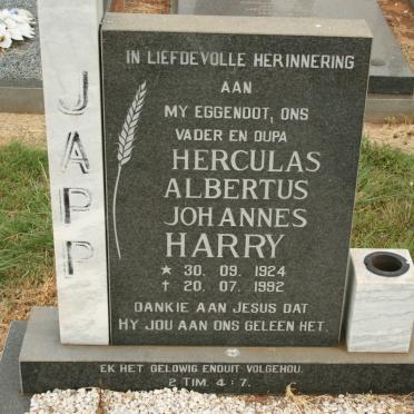 JAPP Herculas Albertus Johannes Harry 1924-1992