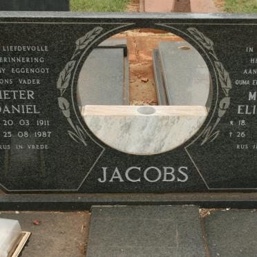 JACOBS Pieter Daniel 1911-1987 &amp; Maria Elizabeth 1915-2002