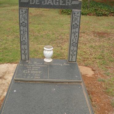 JAGER Gerrie, de 1921-1989