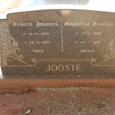 JOOSTE Diederik Johannes 1903-1977 &amp; Magdaalena Susanna 1906-1975