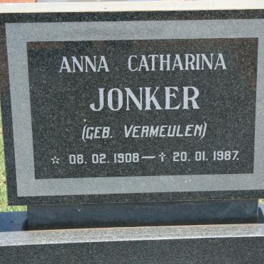 JONKER Anna Catharina nee VERMEULEN 1908-1987