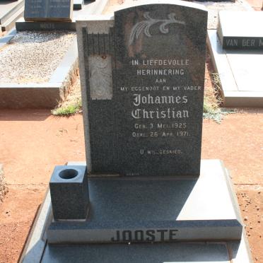JOOSTE Johannes Christian 1925-1971