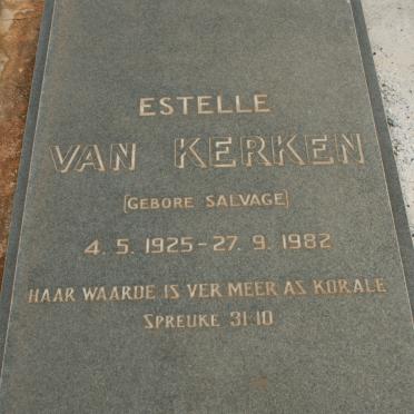 KERKEN Estelle, van nee SALVAGE 1925-1982