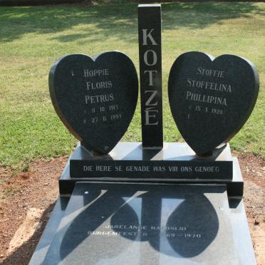 KOTZE Floris Petrus 1913-1993 &amp; Stoffelina Phillipina 1920-