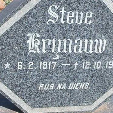KRYNAUW Steve 1917-1974